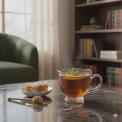 Złota filiżanka szklana na stopce Selena 430 ml |Duża i elegancka | Golden Sister