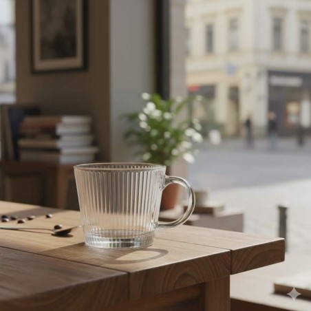 Szklany kubek Selena 370 ml | Elegancki i stylowy | Golden Sister