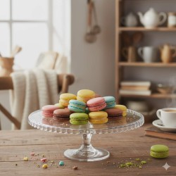 Patera na nóżce z rantem w dół 32 cm Patisserie Pasabahce