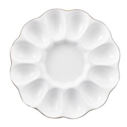 Talerz do jaj NBC Classic ze złotym rantem Florina