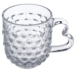 KUBEK Z UCHEM I DEKOREM SERCE 310ML