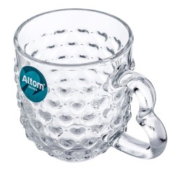 KUBEK Z UCHEM I DEKOREM SERCE 310ML